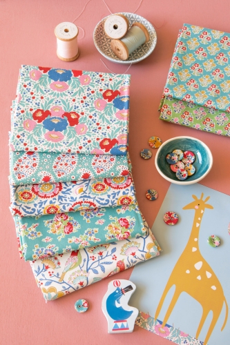 Tilda Patchwork Stoff Baumwolle - Jubilee - Autumn Bouquet Teal